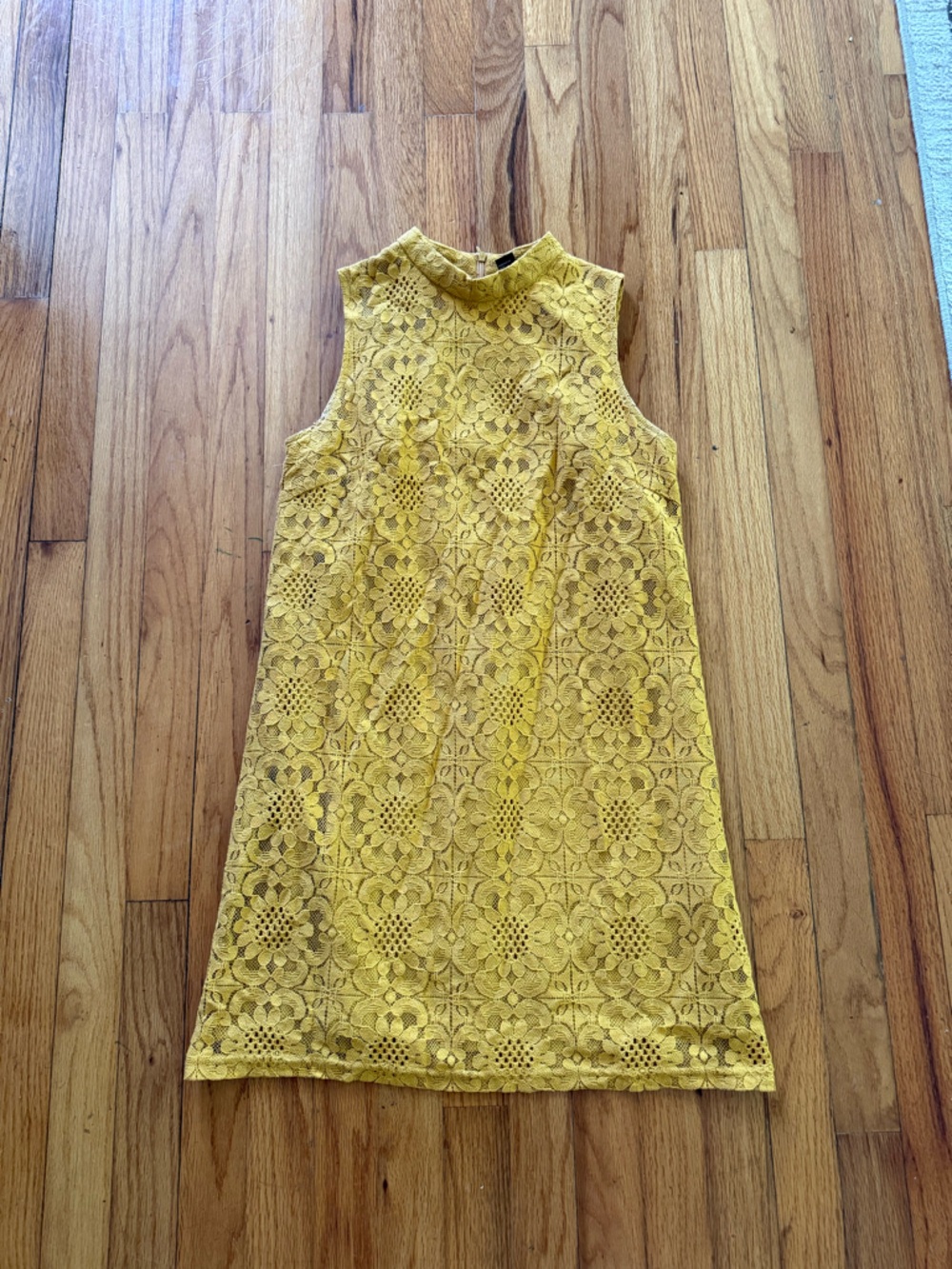 Forever 21 Mustard Lace Sleeveless Dress
